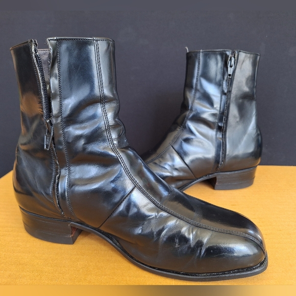 Iron Age Woman Steel Toe Size 7  Classic Black Leather Side Zip Work Boots - Picture 7 of 15
